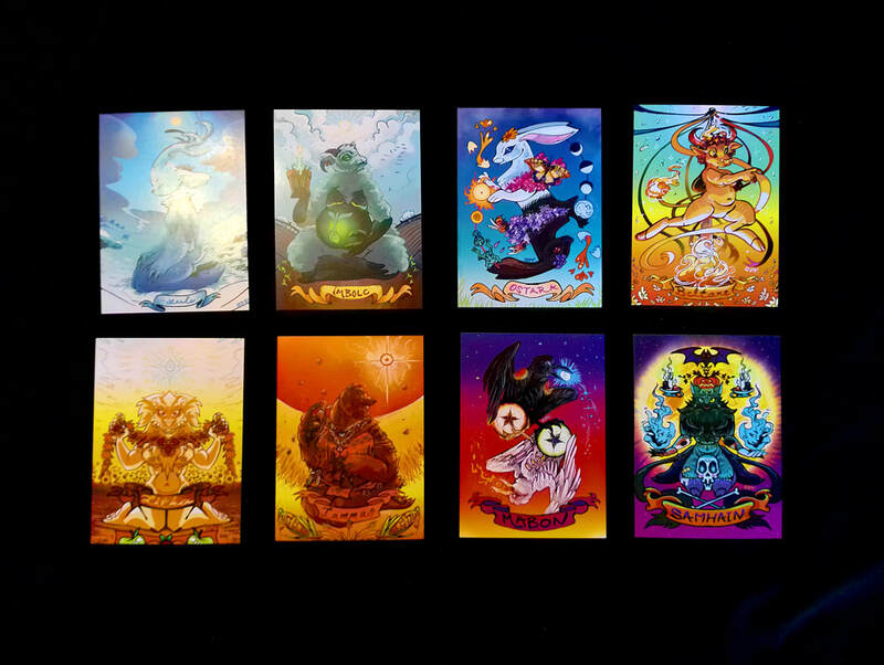 Pagan Holidays ft. Queer Furries Series 5" x 7" Mini Prints (INDIVIDUAL OR SET)