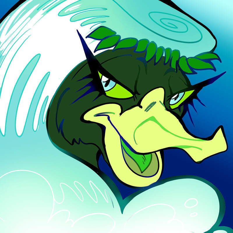 Adoptable: Kappa Fossegrim Hybrid Mythological Creature