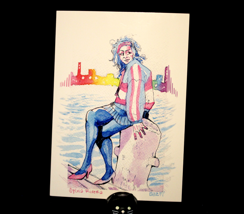 Sylvia Rivera - Transgender Ancestor / Gay Rights Activist - LGBTQ+ Pride Palette 5" x 7" Mini Print