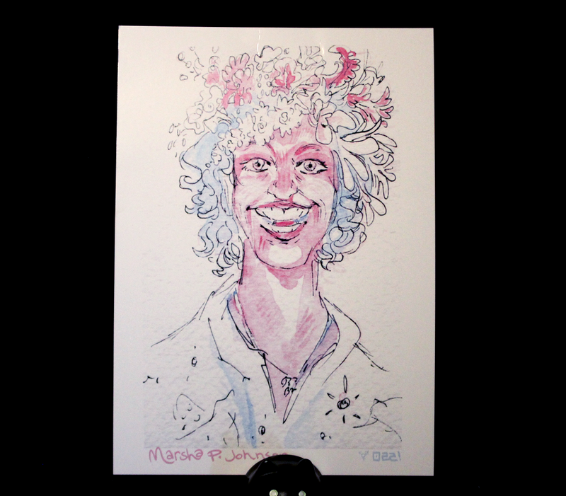 Marsha P. Johnson - Transgender Ancestor / Gay Rights Activist - Pride Palette 5" x 7" Mini Art Print